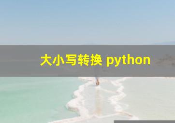 大小写转换 python